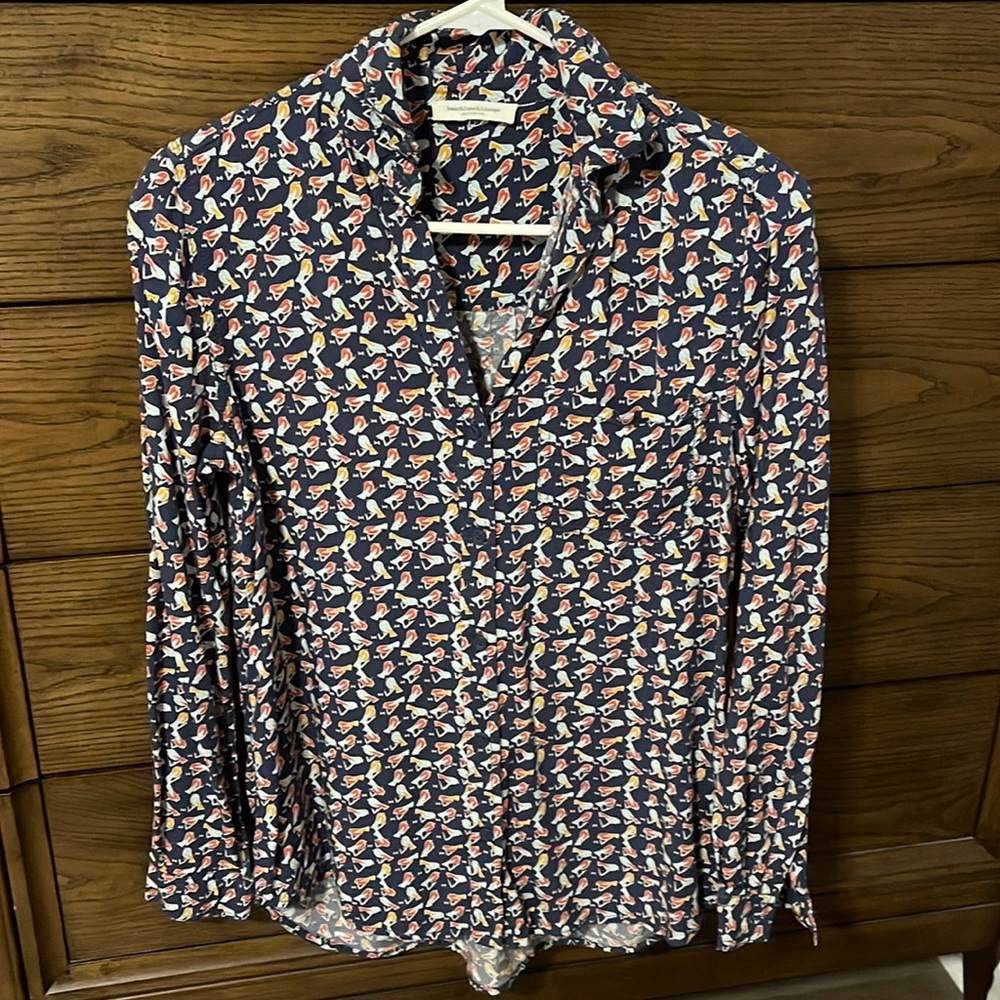 Beach lunch lounge button down shirt with collar